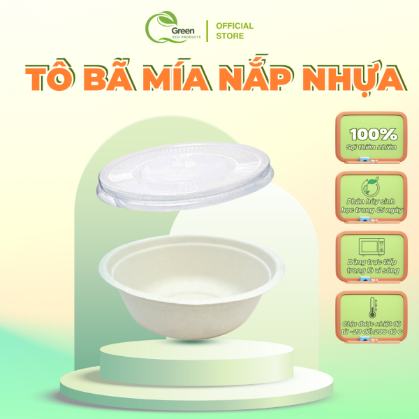 [50 TÔ] Tô bã mía phân hủy Sinh học QGreen (350ml, 500ml và 850ml) - Hình ảnh 6
