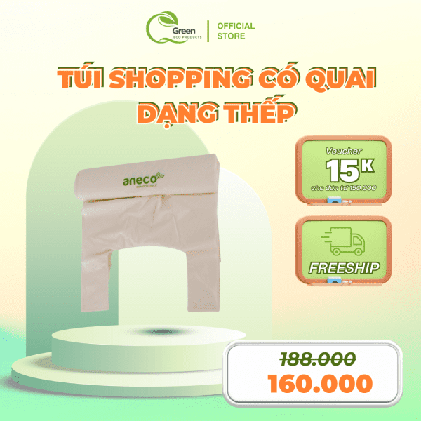 Túi shopping có quai dạng thếp ANECO – Phân hủy sinh học