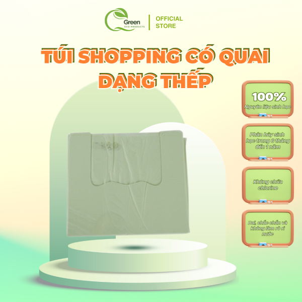 Túi shopping có quai dạng thếp ANECO – Phân hủy sinh học - Hình ảnh 3