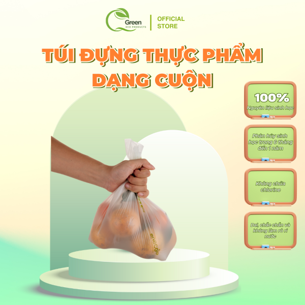 Túi đựng thực phẩm dạng cuộn ANECO – Phân hủy sinh học - Hình ảnh 2