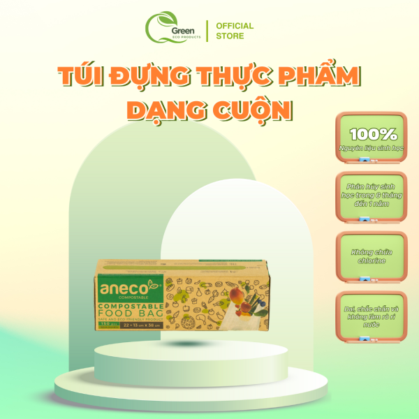 Túi đựng thực phẩm dạng cuộn ANECO – Phân hủy sinh học - Hình ảnh 3